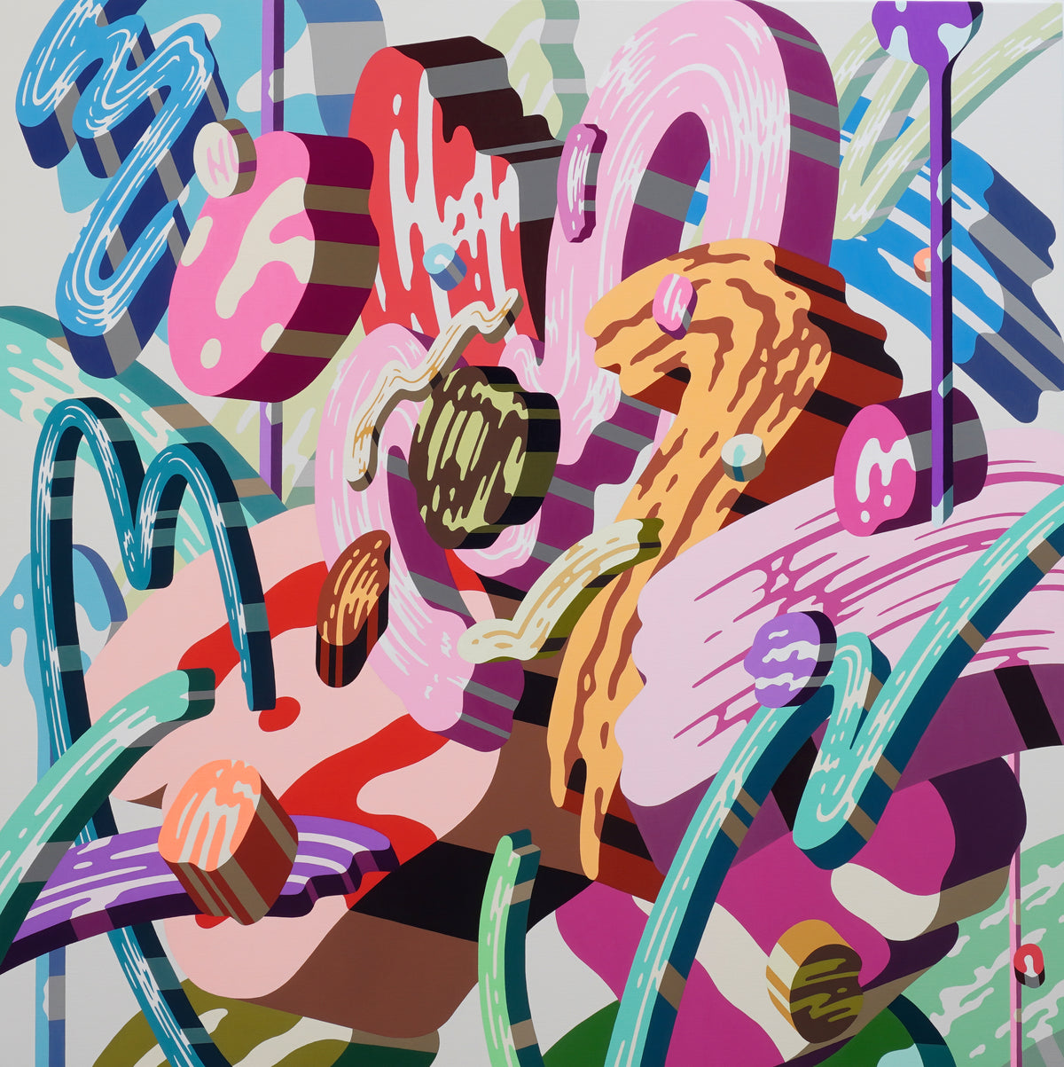 Overlap of paint (Flower 20)