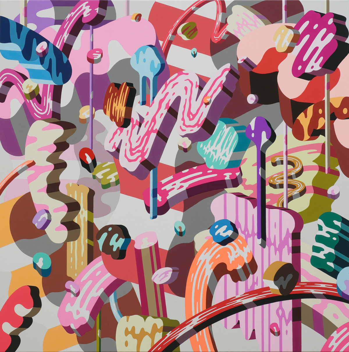 The physical space of paint (flower 5)