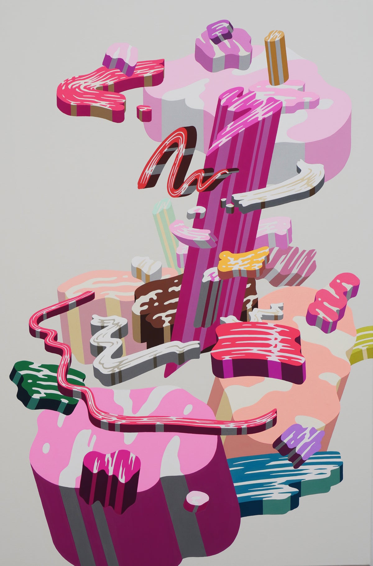 The physical space of painting (flower)